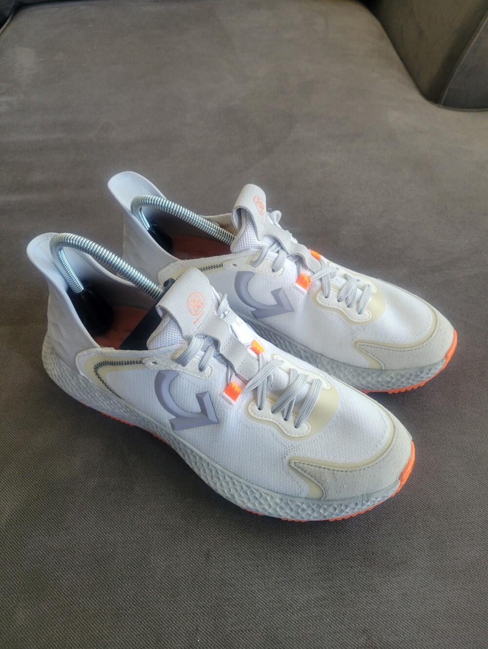G/Fore MG4X2 Golf Shoes White Gray Orange Men's SZ 10 (G4MS22EF40)